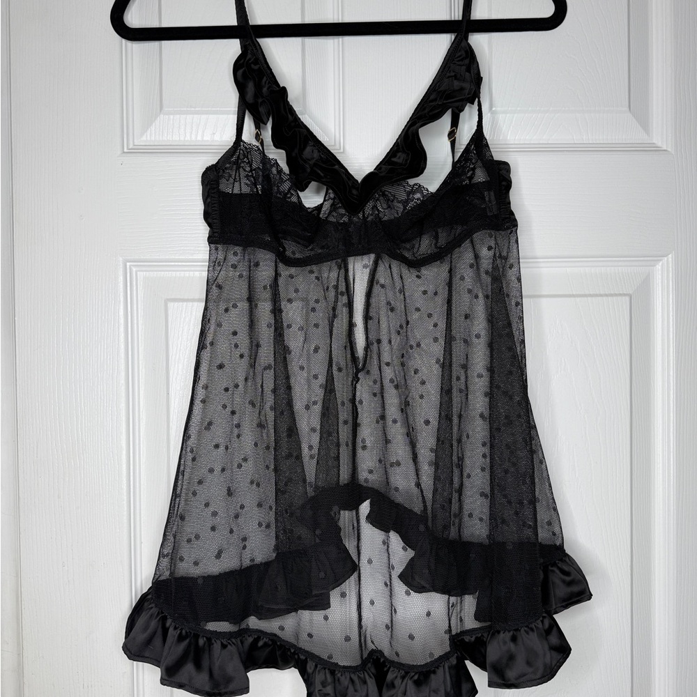 Victoria's Secret Black baby doll y2k lingerie
